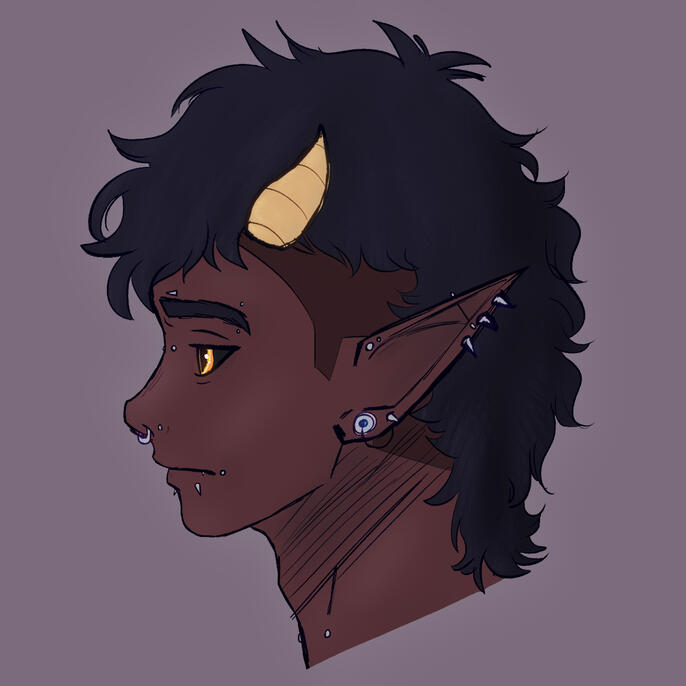Character Design - A headshot for a group of people that needed an NPC concept Character Design Example 3